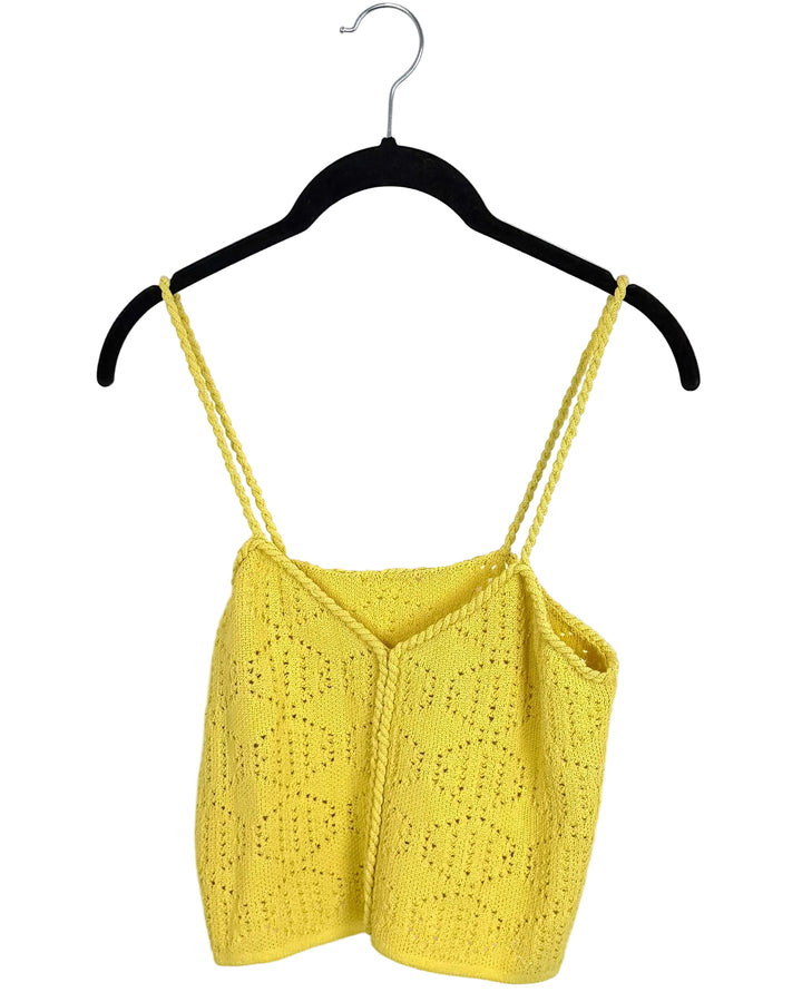 Yellow Knit Cropped Top - Size 4/6