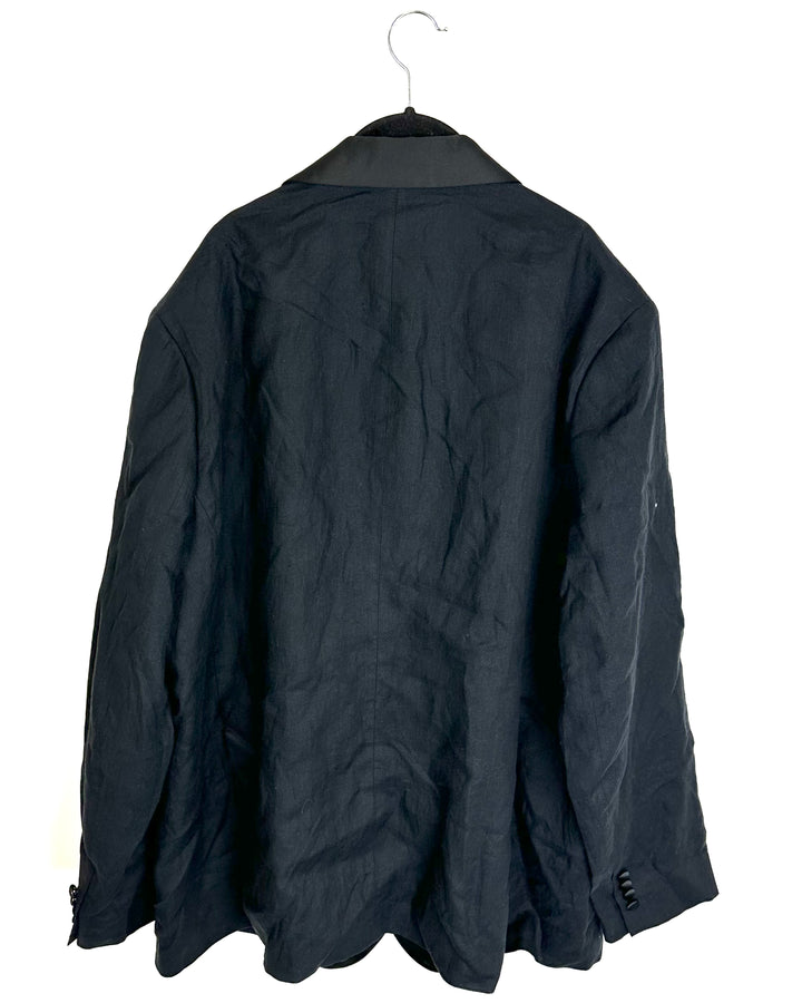 Mens Black Linen Blazer - Size 52R