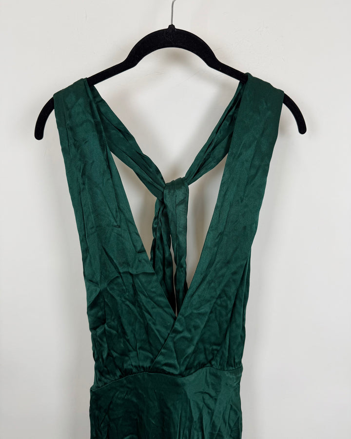 Emerald Green Halter Dress - Size 00/0