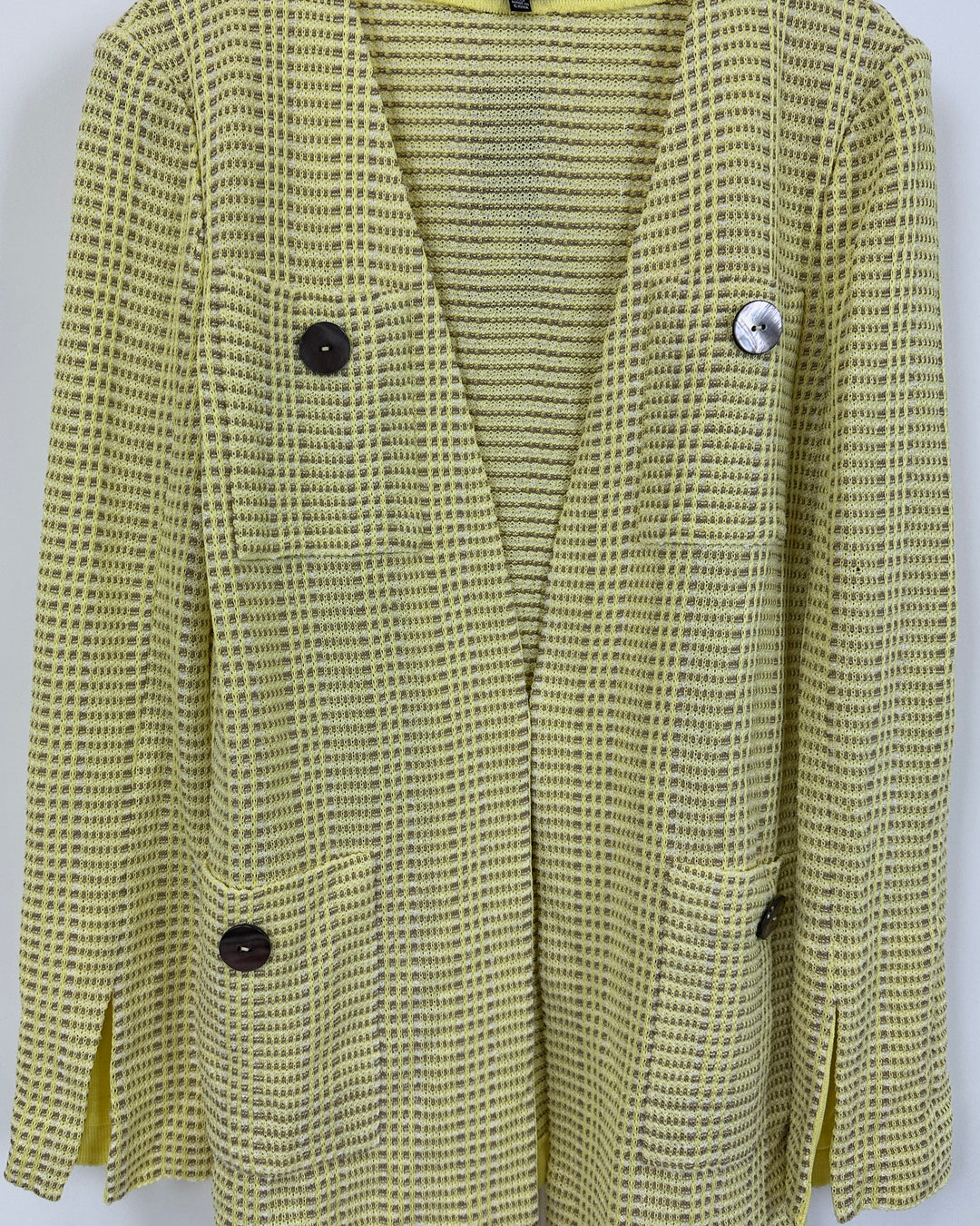 Yellow And Brown Knit Cardigan - Size 2-4