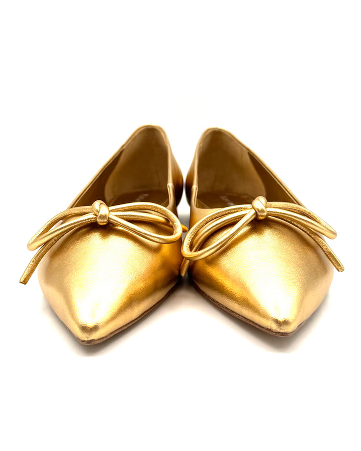 Gold Leather Ballet Flat - Size 7 and 9