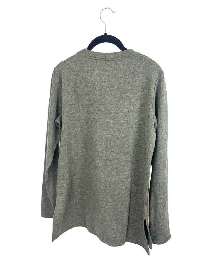 Grey Long Sleeve Top - Size 2/4