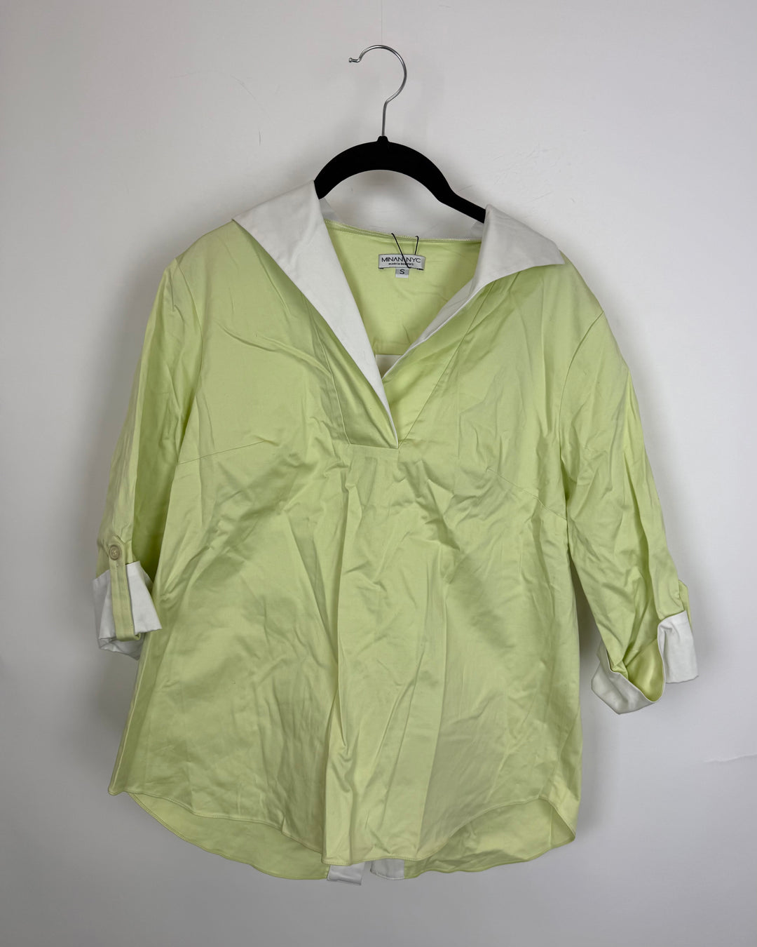 Pastel Green Collared Blouse - Size 4/6
