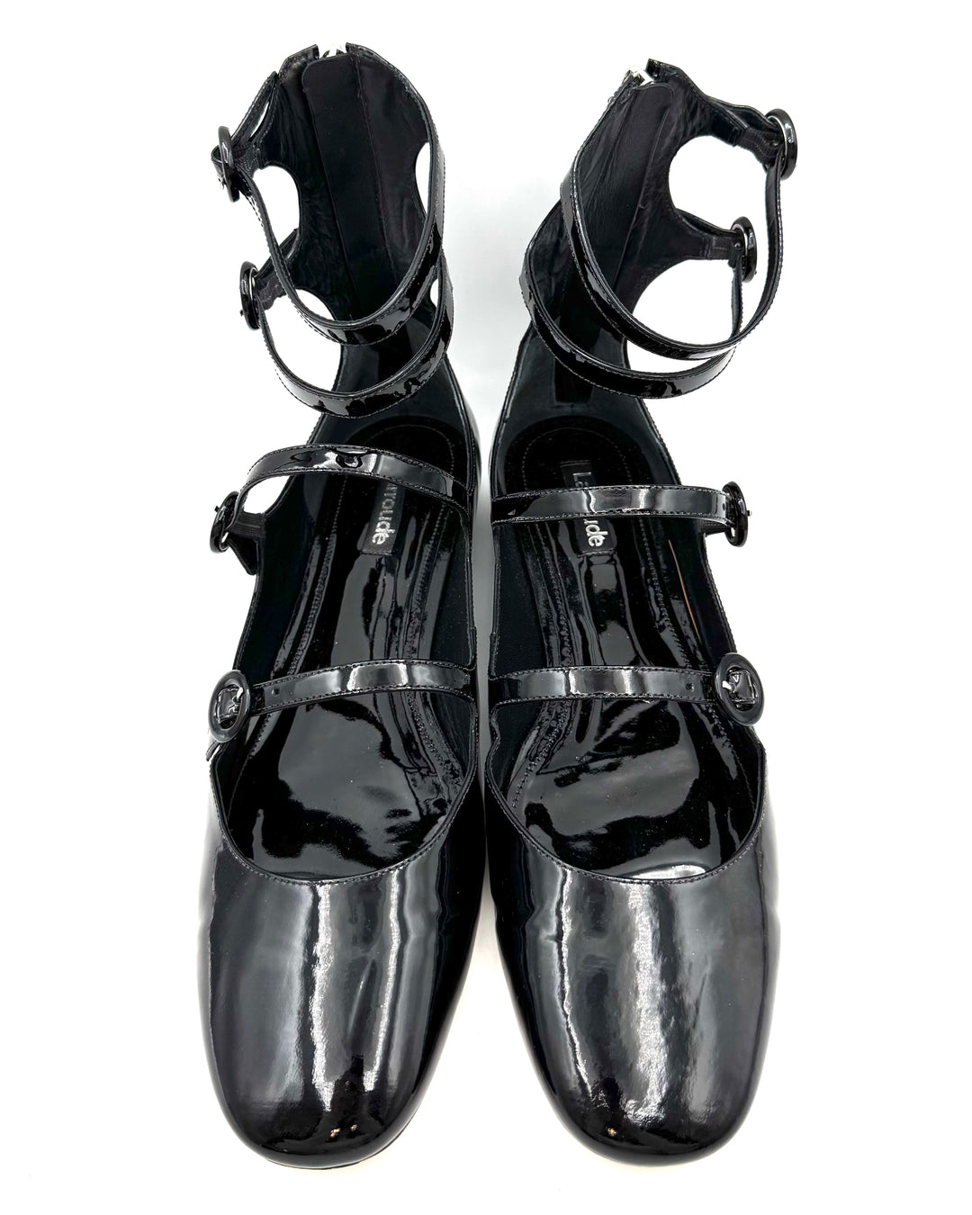 Black Tall Buckle Flat - Size 7 and 11