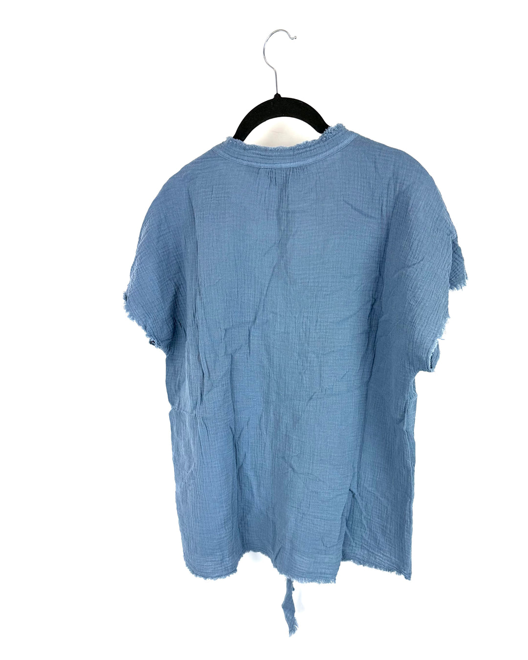 Stone Blue Short Sleeve V-Neck Top - Size 6/8