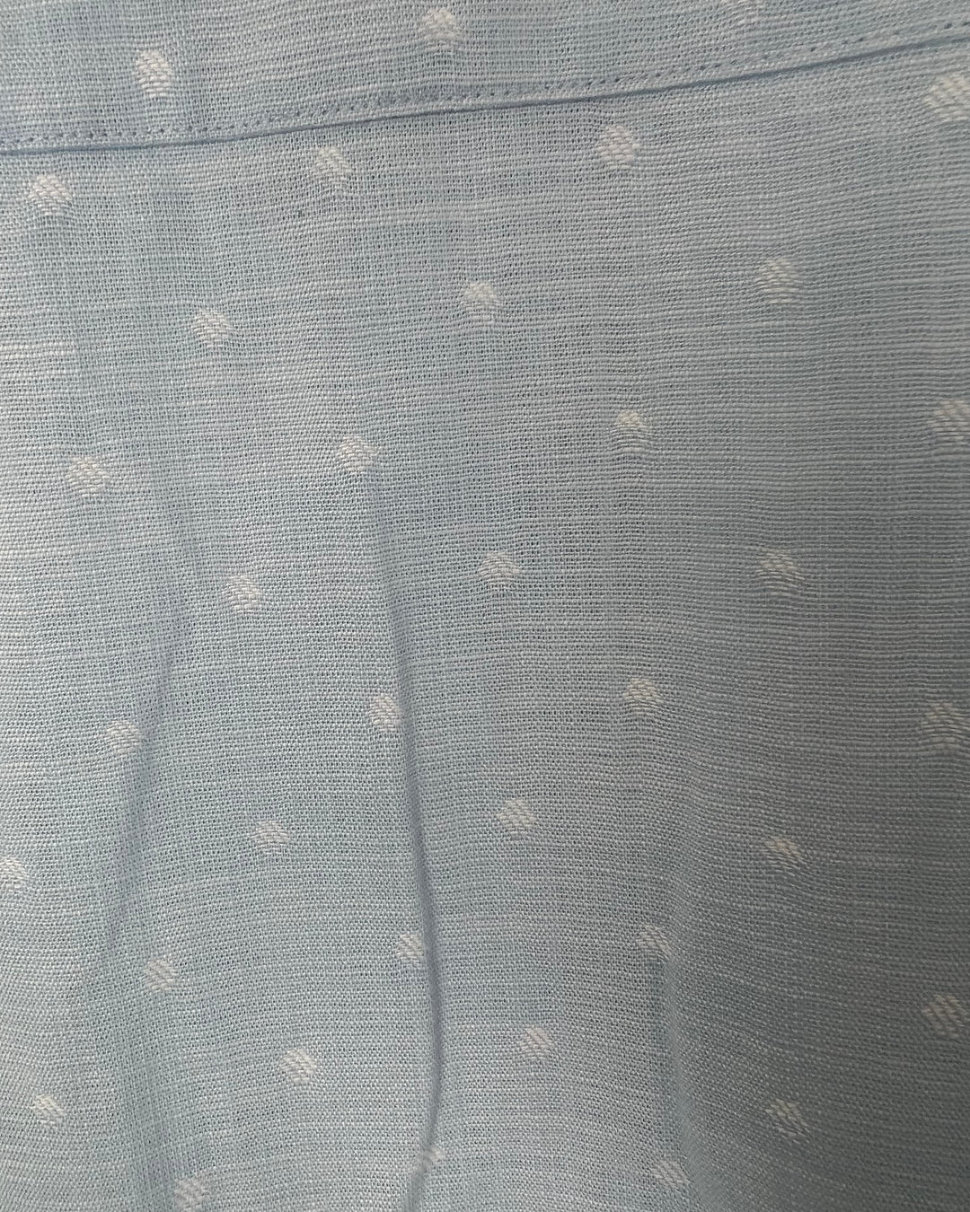 MENS Sky Blue Collared Shirt With White Circle Details - Slim Fit Medium