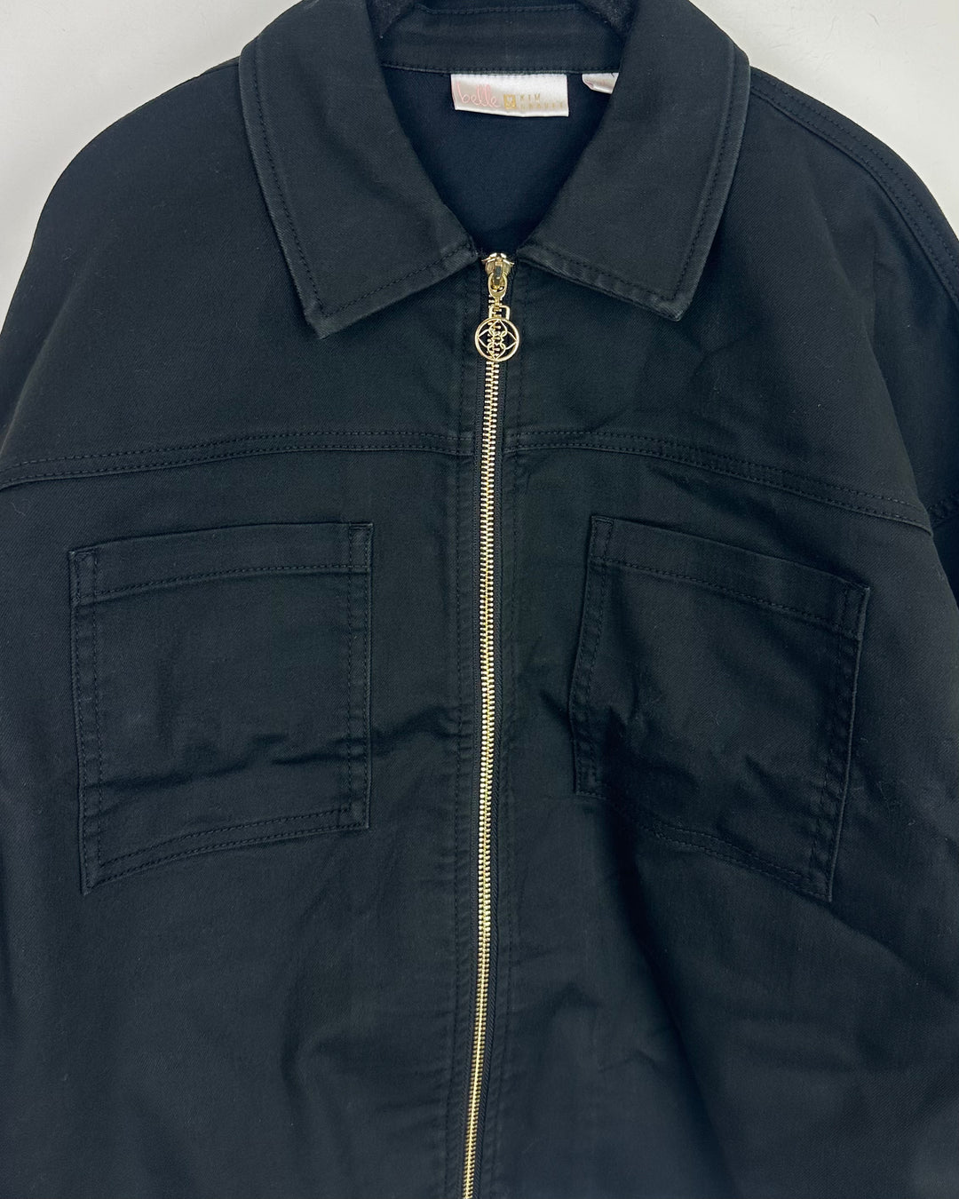 Black Lightweight Denim Jacket - Size 6/8