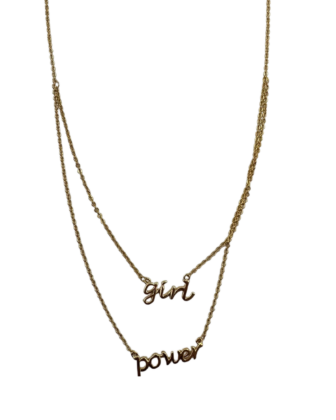 Gold "Girl Power" Necklace