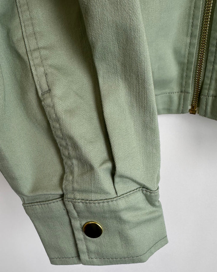 Pale Green Lightweight Denim Jacket - Size 6/8
