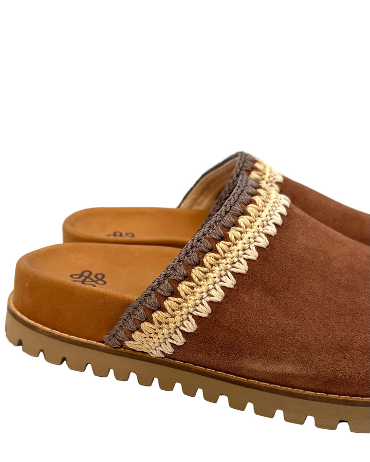 Cinnamon Brown Suede Clogs - Size 6, 7, 8, 9, 10 and 11
