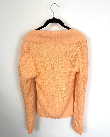Neon Orange Long Sleeve Sweater - Size 2/4