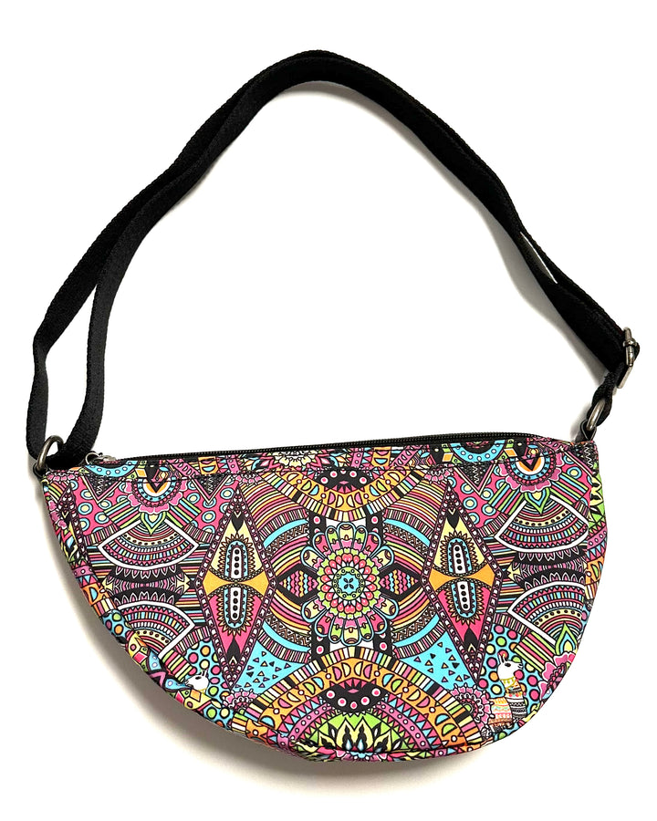 Multicolor Neon Abstract Crossbody Sling Bag