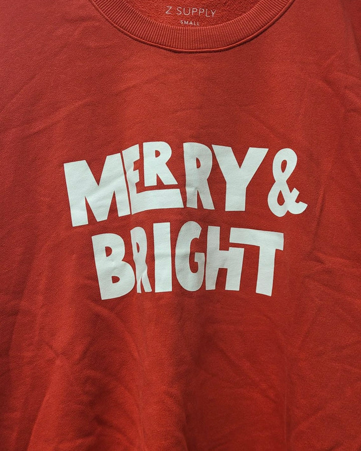 Red Merry and Bright Crewneck Sweatshirt - Size 4/6
