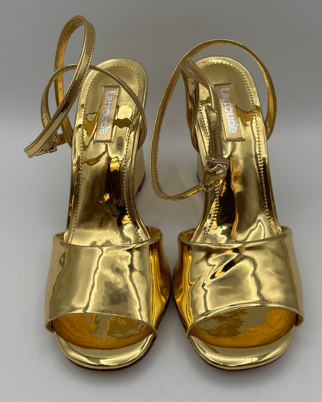 Gold Leather Wedge - Size 7