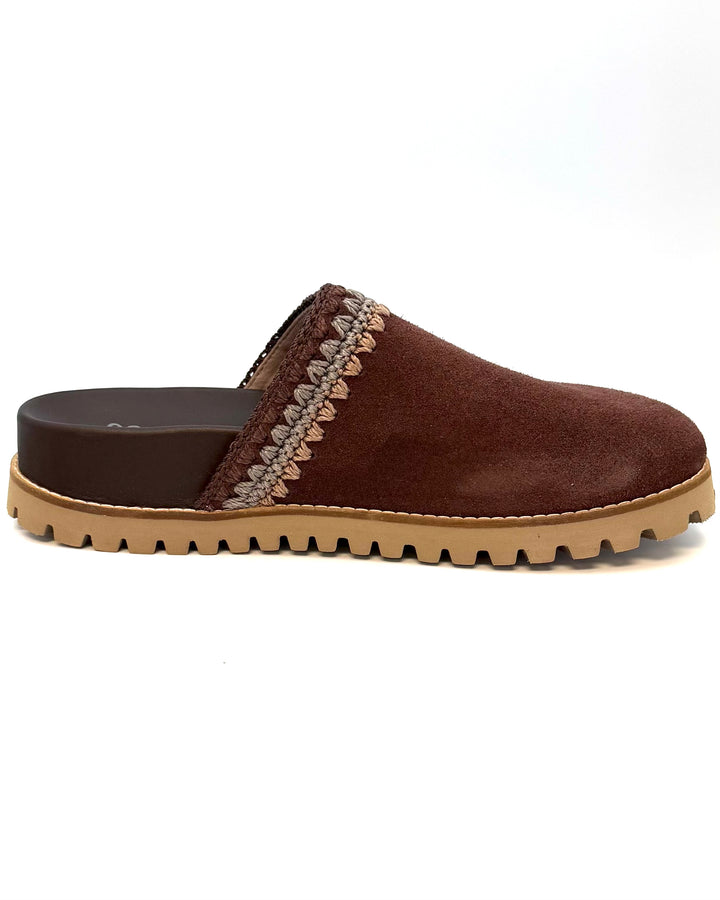 Espresso Brown Suede Clogs - Size 6, 7, 8, 9 and 11