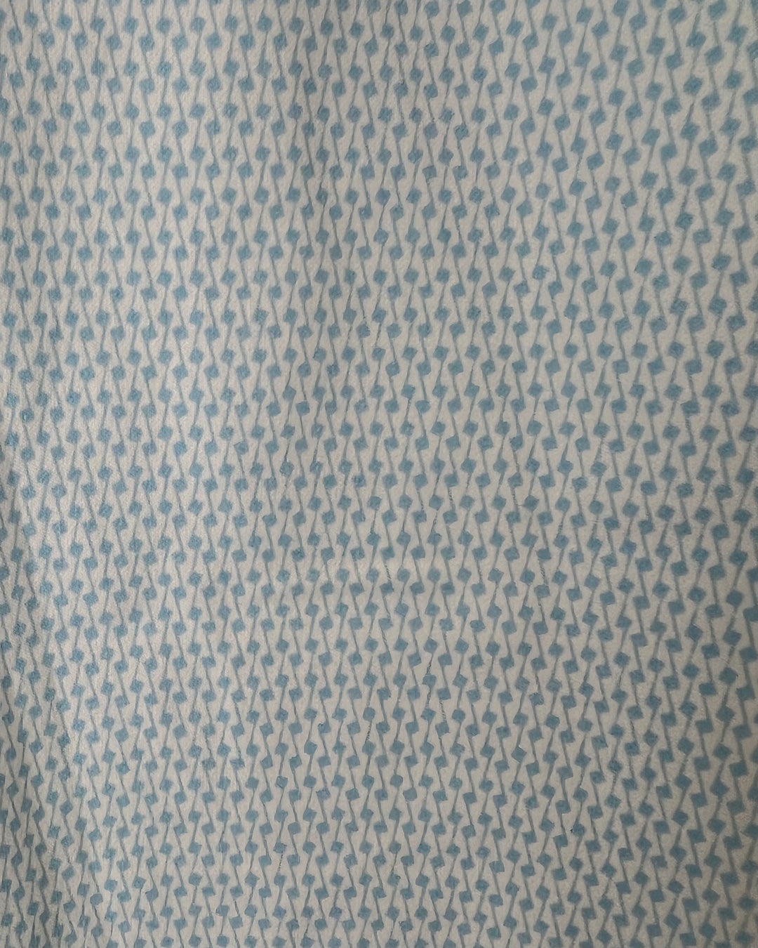 MENS Sky Blue Collared Shirt With Small Abstract Pattern - Medium