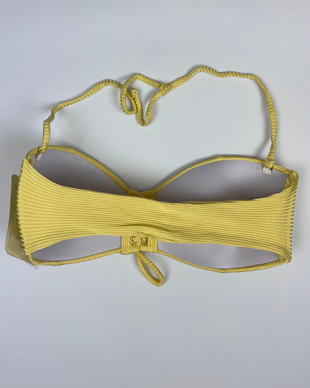 Bright Yellow Textured Convertible Bikini Top - M, L, XL D Cup