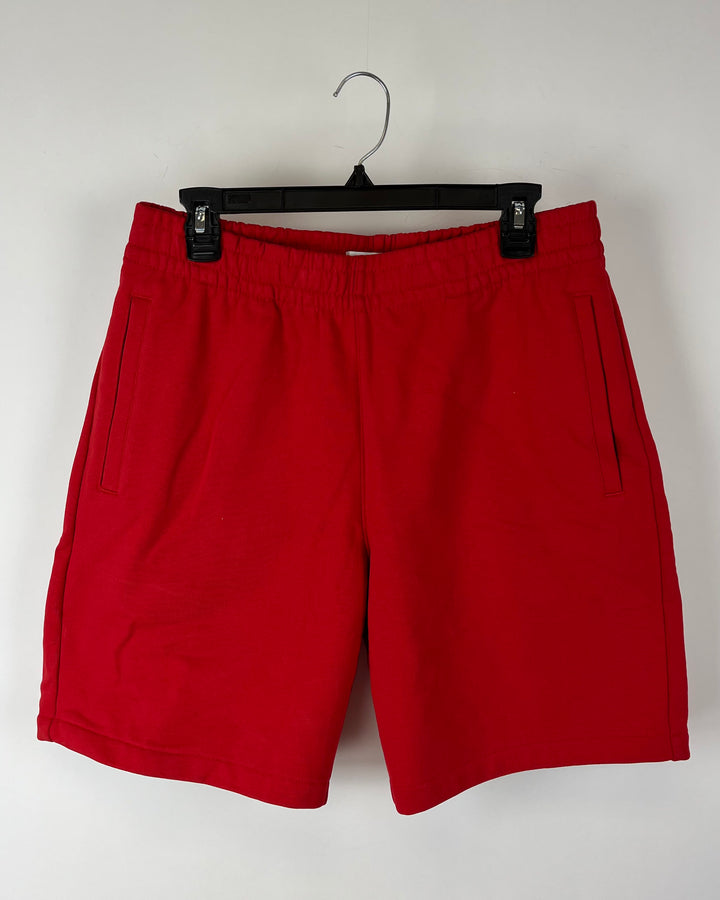 MENS Red Logo Terry Shorts - Medium