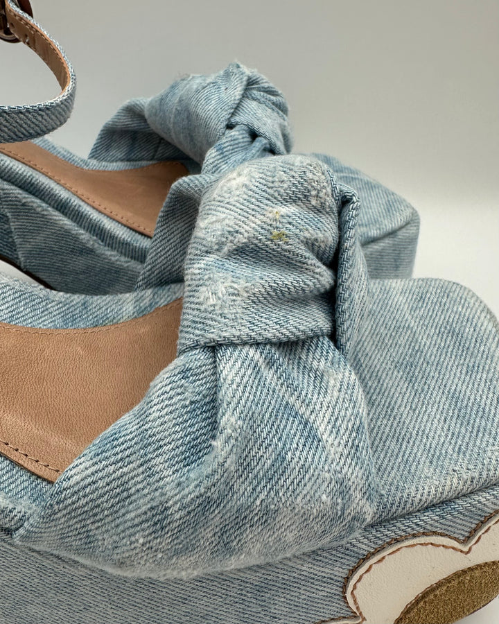 Vicenza Blue Denim Heels - Size 9