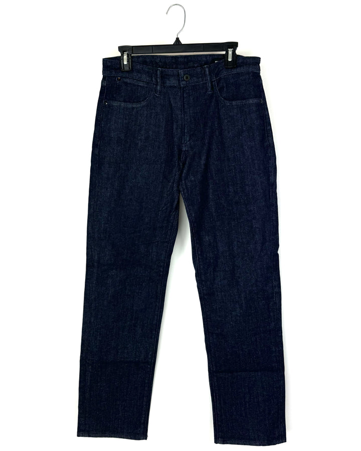MENS Dark Blue Texture Jeans - Size 32/32