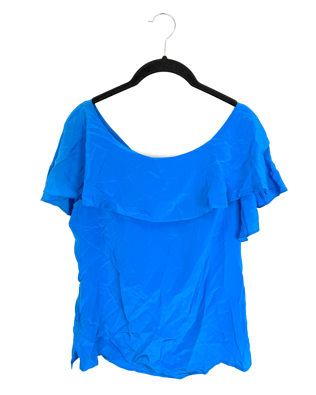 Bright Blue Short Sleeve Blouse - Size 2/4