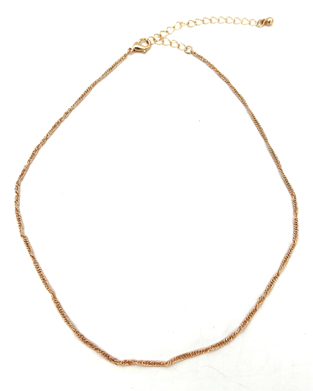 Rose Gold Twist Chain Necklace