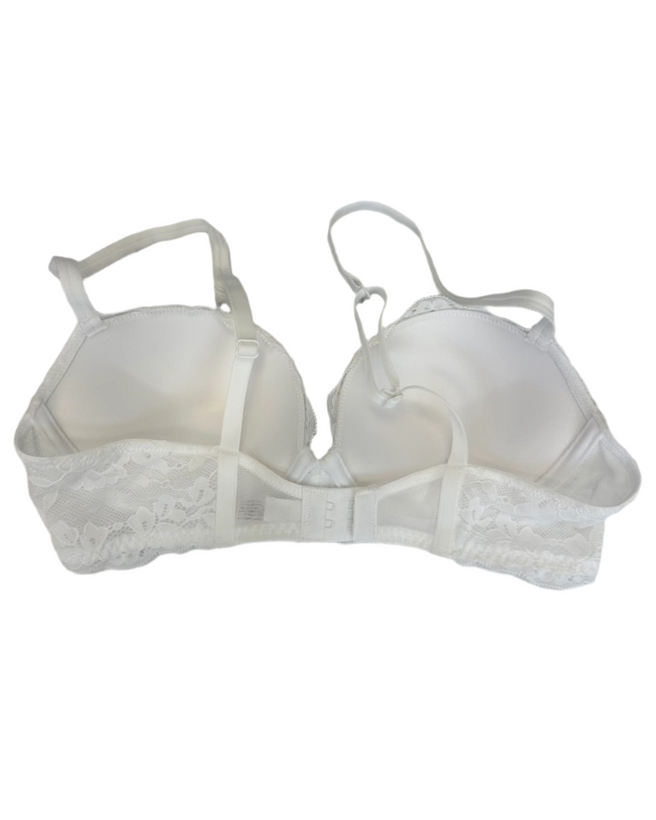 White Push Up and Lace Bra - 34B