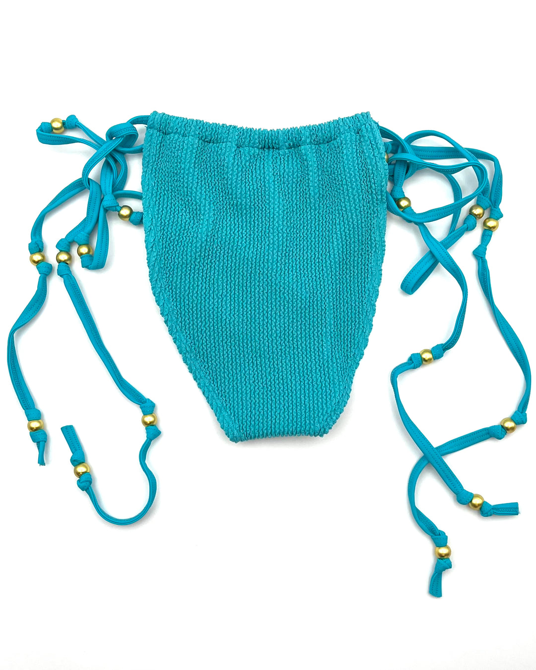 Teal Textured Cheeky Bikini Bottom - XS, S, M, L, XL