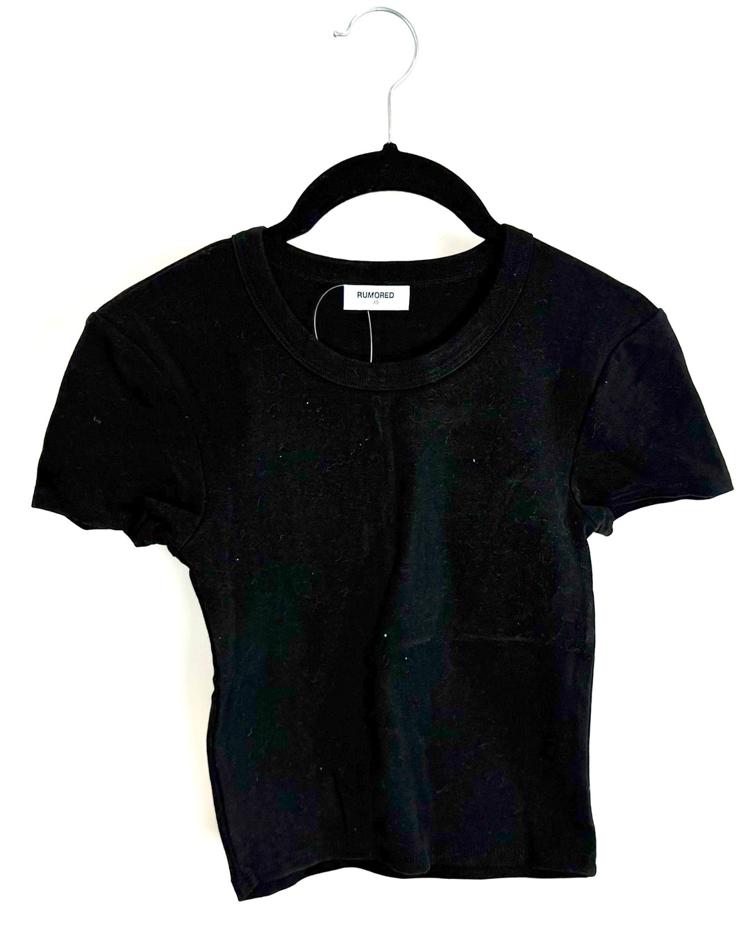 Short Sleeve Black Tank Top - Size 00/0
