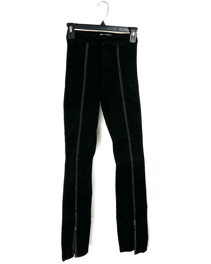 Zara Black And White Skinny High-Waist Jeans - Size 00