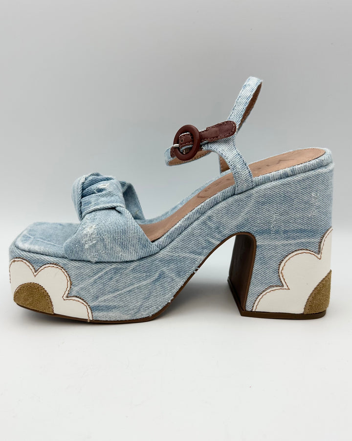 Vicenza Blue Denim Heels - Size 9