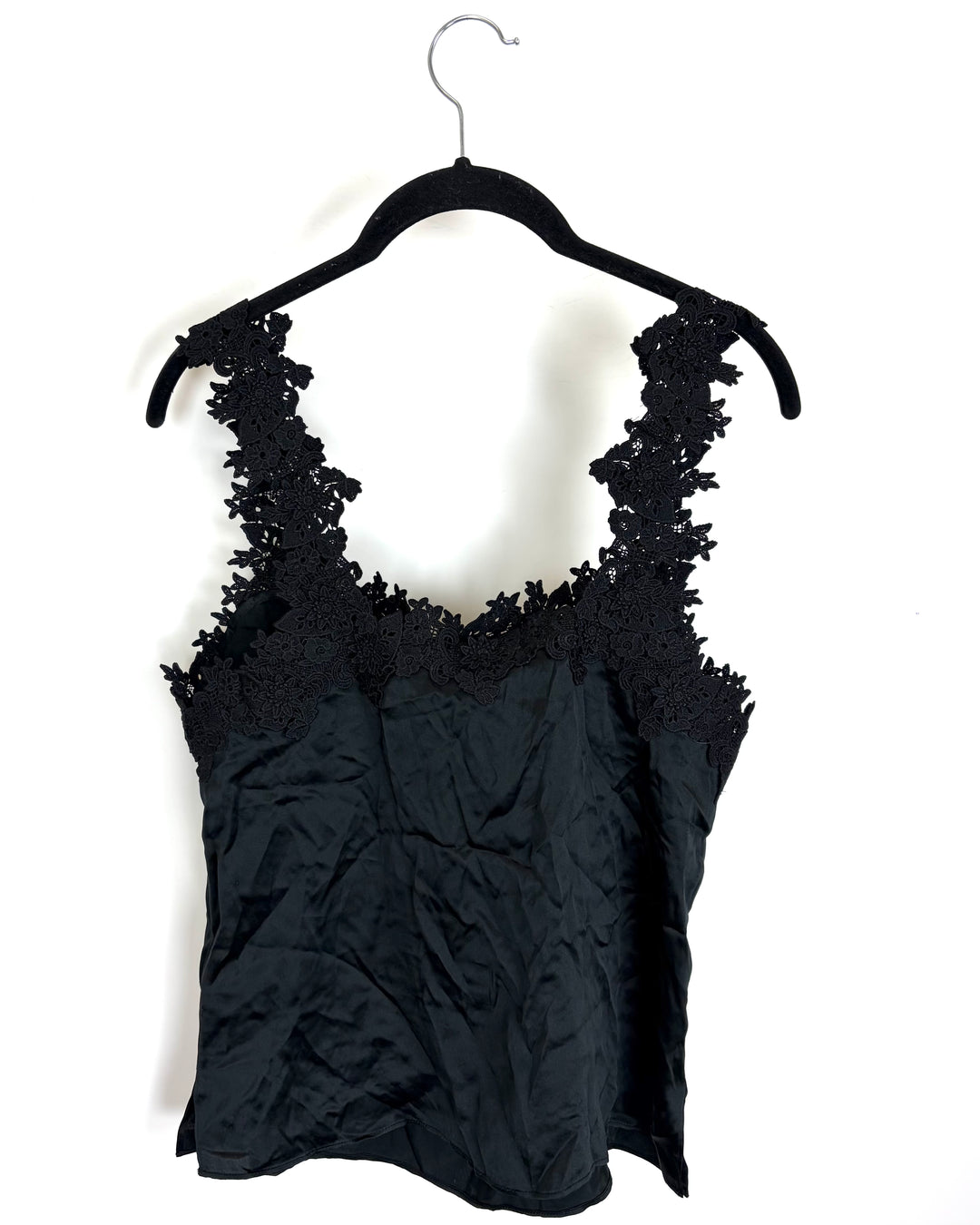 Black Lace Strap Camisole - Size 4/6