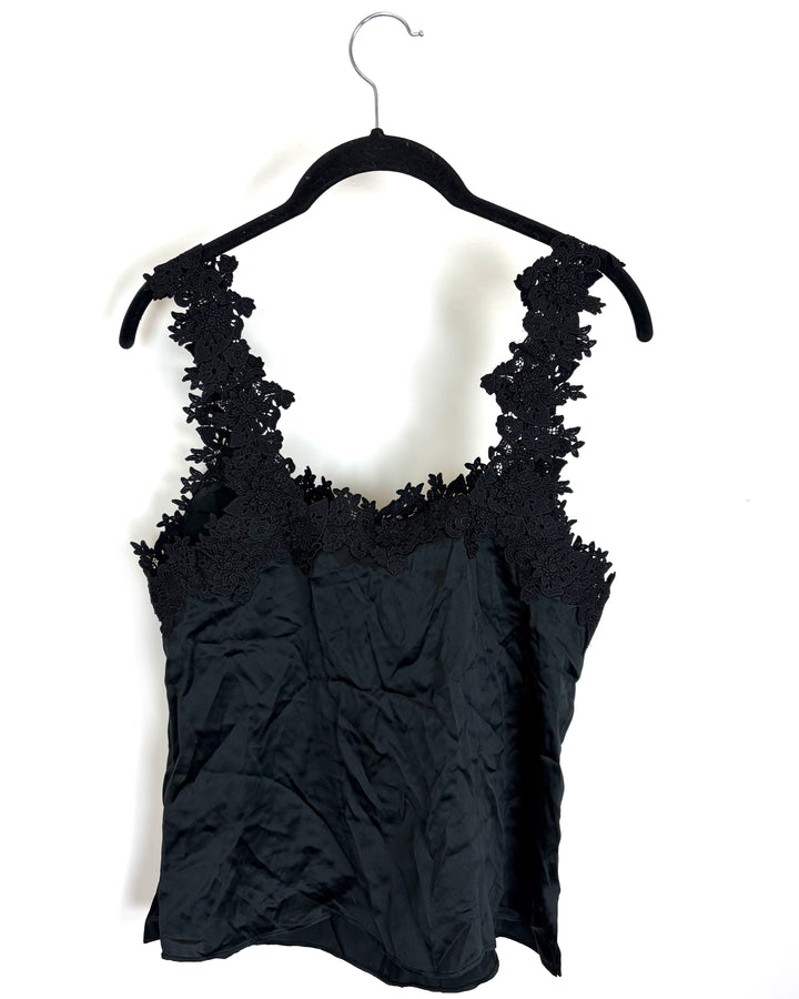 Black Lace Strap Camisole - Size 4/6