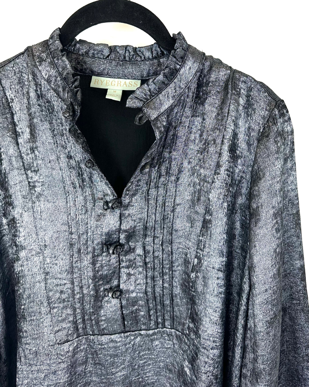 Gunmetal Color Blouse - Medium