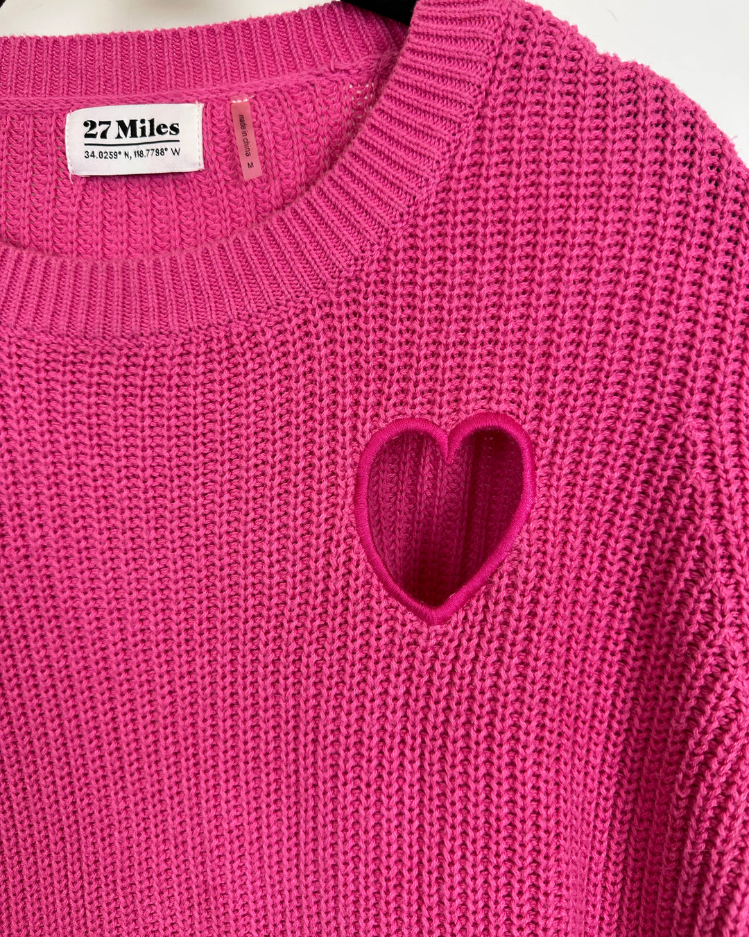 27 Miles Heart Sweater - Medium