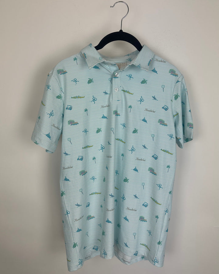Blue Designed Shirt - Size 8/10