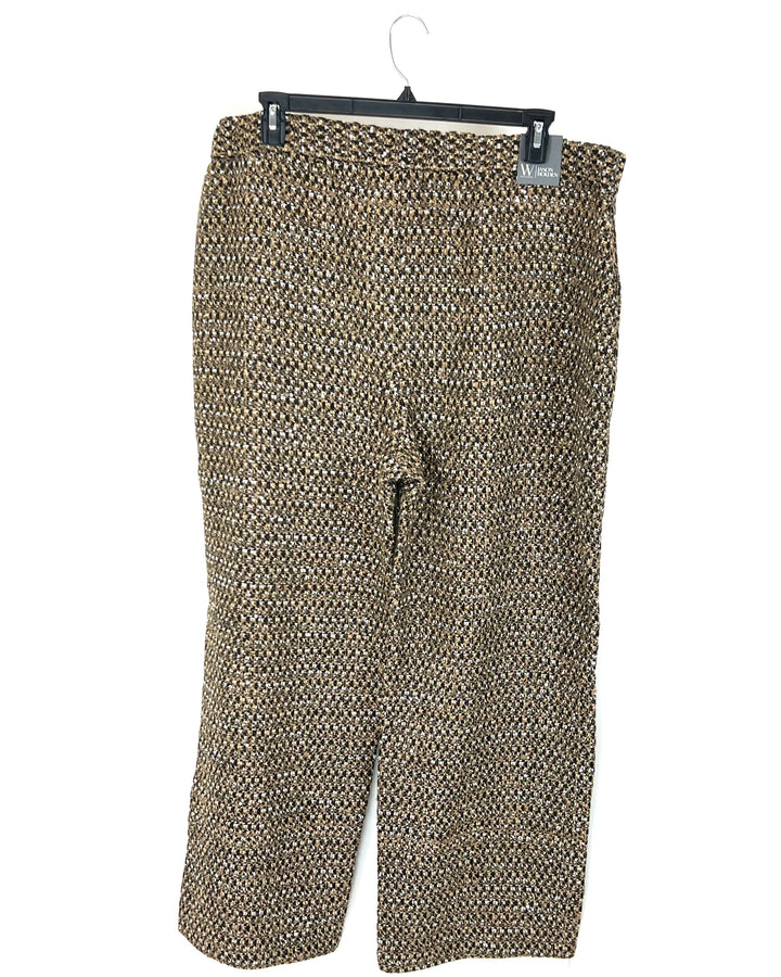 Gold Texture Gold Trousers - Size 6, 12, 18W