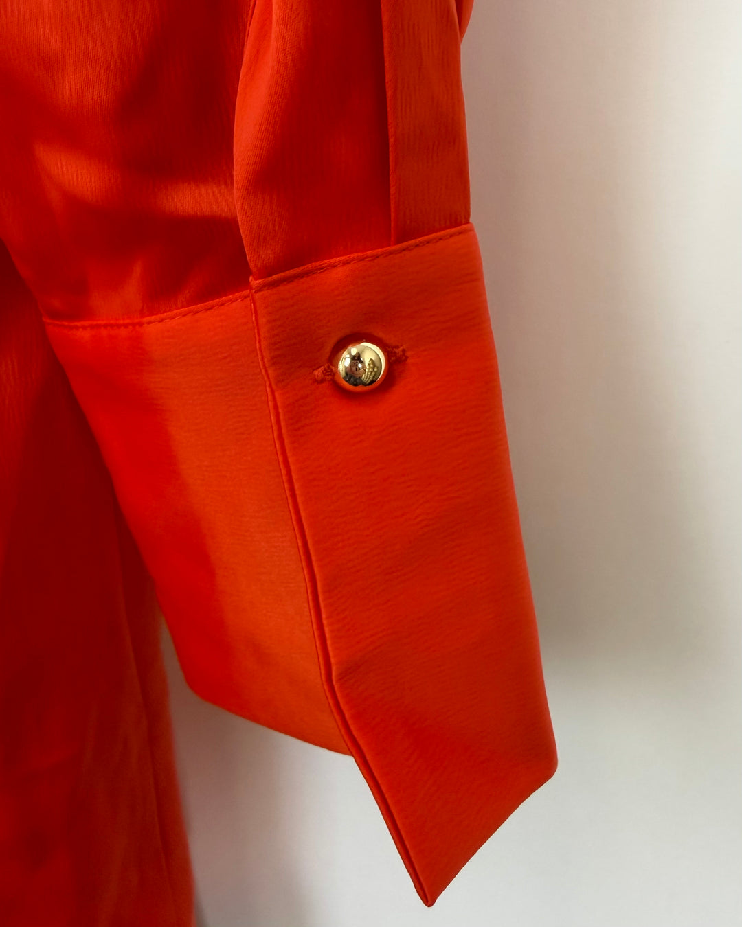 Orange Long Sleeve Wrap Dress - Size 6/8