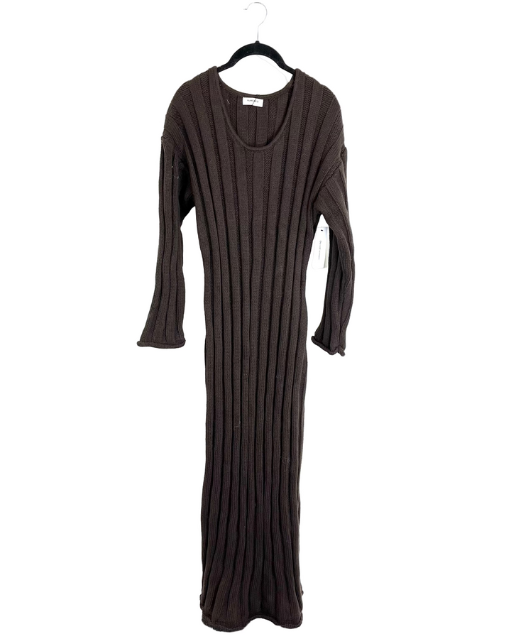 Thick Brown Knit Dress - Size 2/4