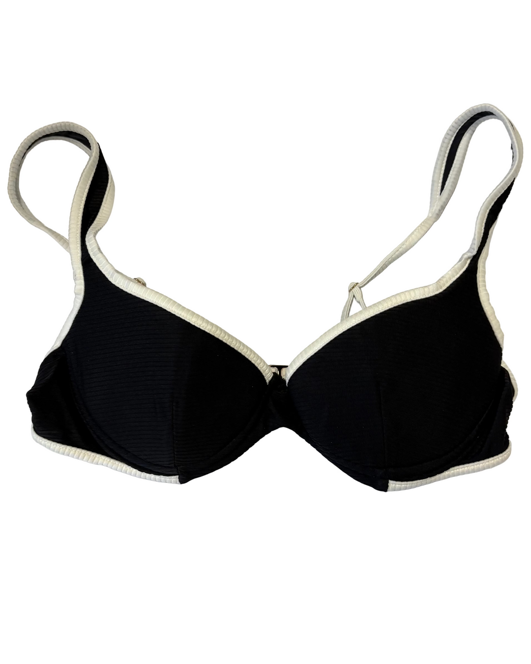 Black and white bikini bra top - S