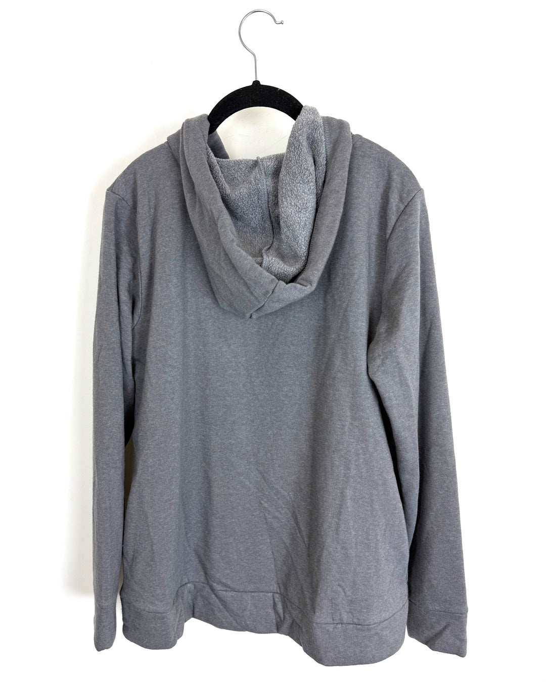 Gray Striped Zip Up Jacket - Size 6/8