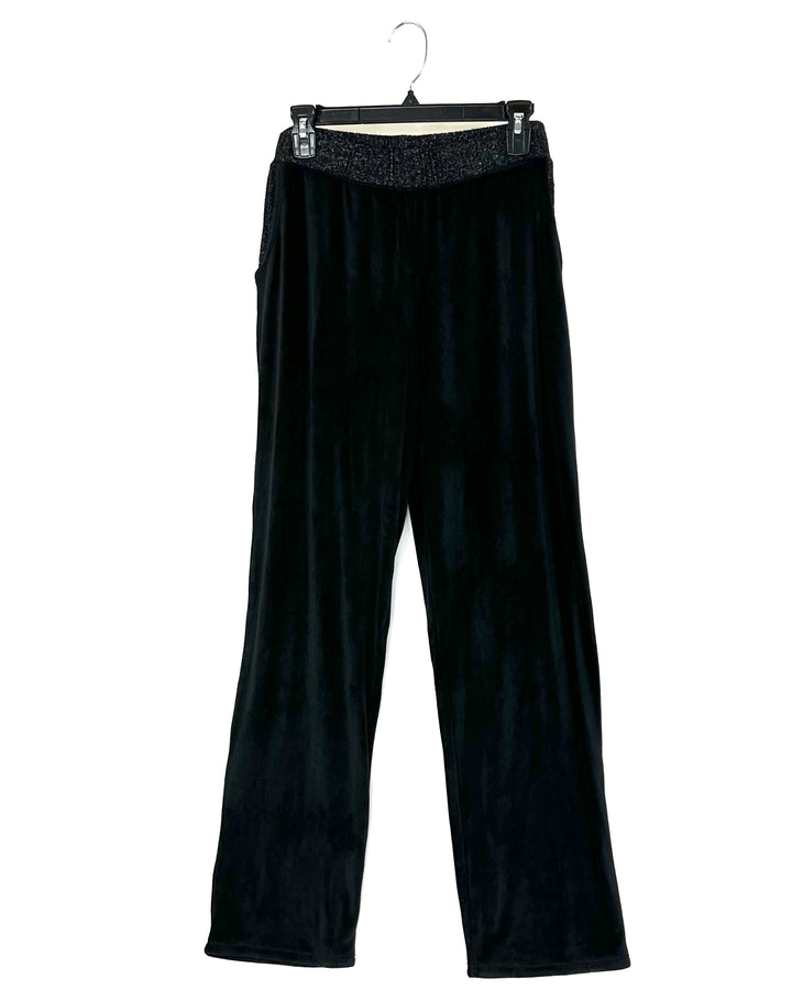 Black Velvet Pants - Size 10-12