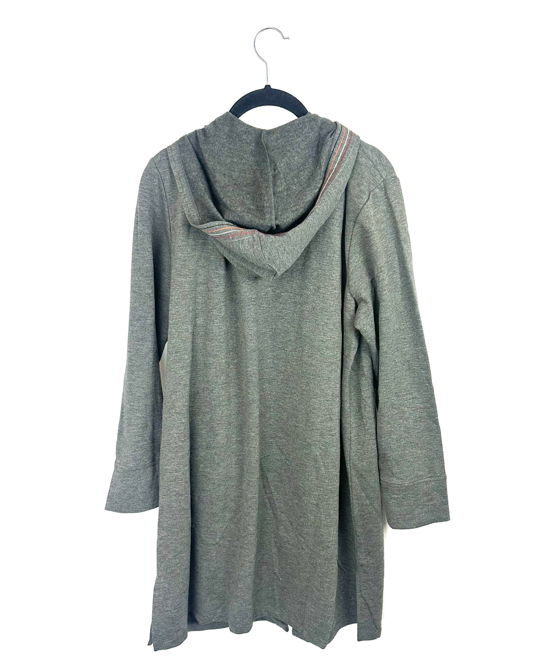 Heather Grey Long Zipper Jacket - Size 6/8