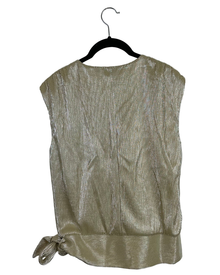 Gold Crossover Tie Top - Size 4/6