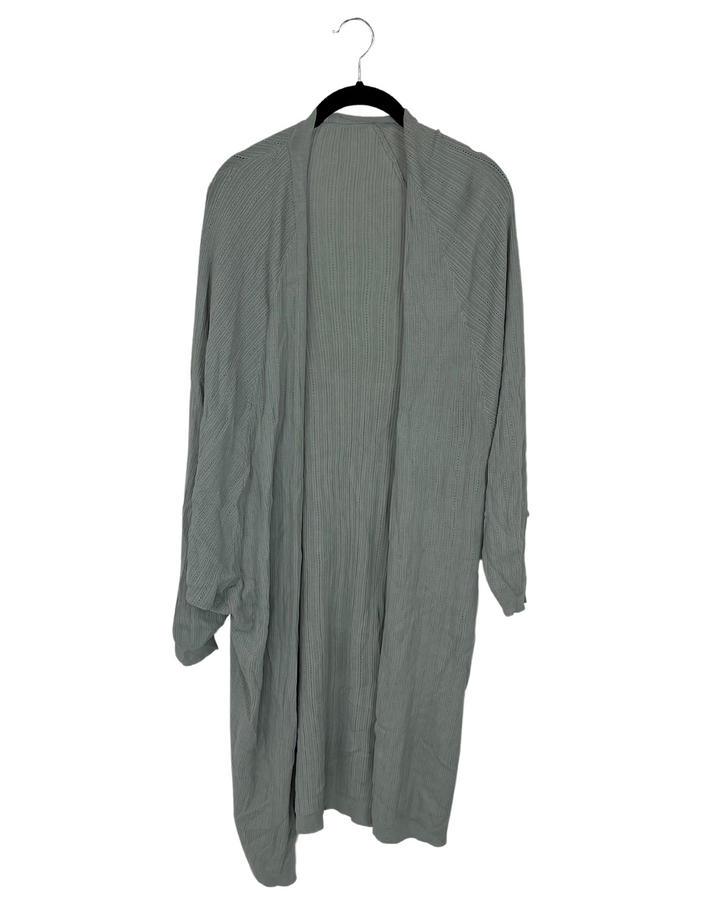 Dusty Green Long Cardigan - Size 4-6