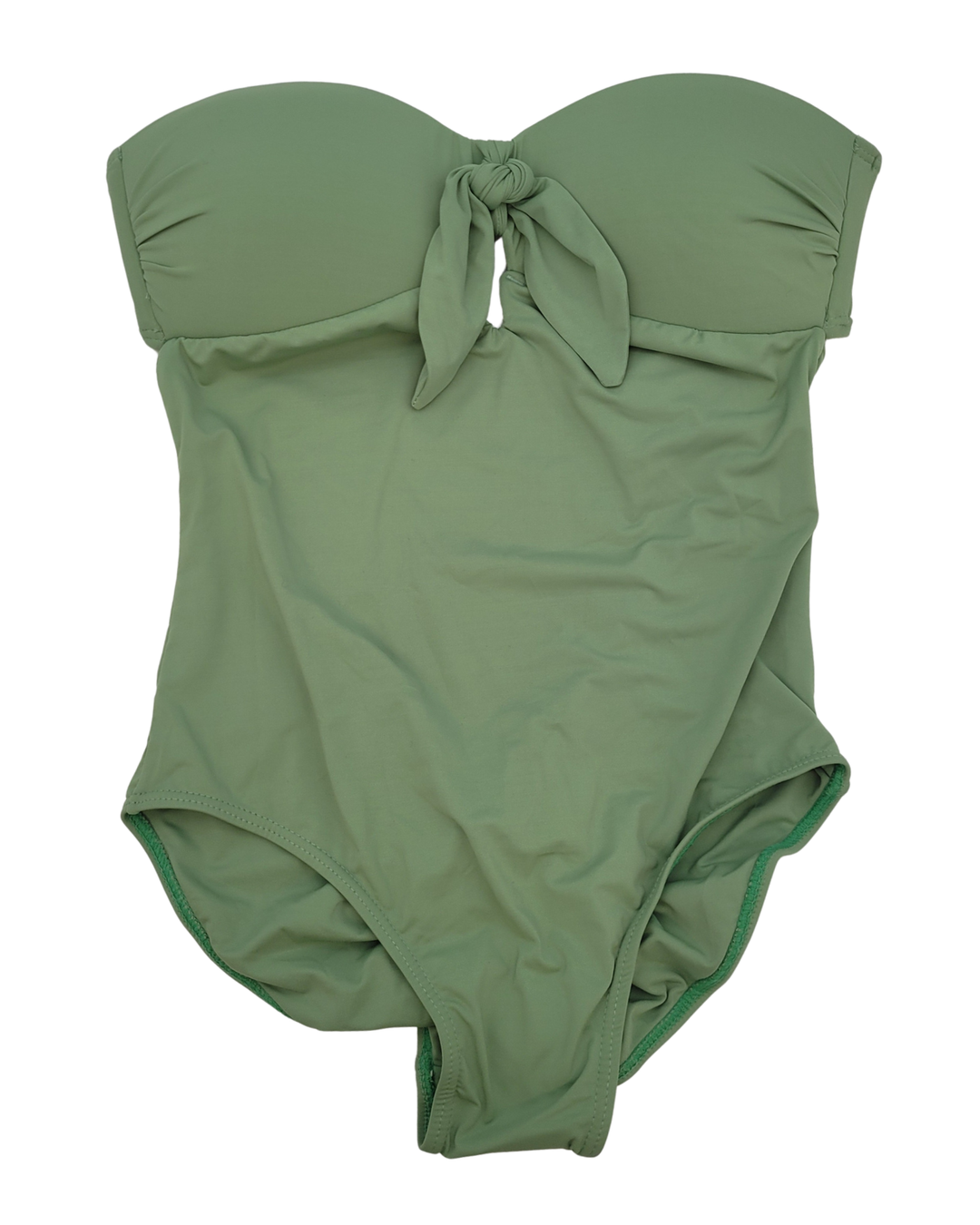 Pale Green Bow Front One Piece Swimsuit - Small