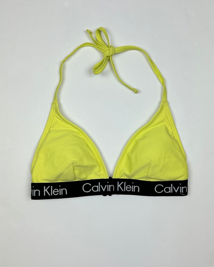 Bright Yellow Triangle Bikini Top - Small