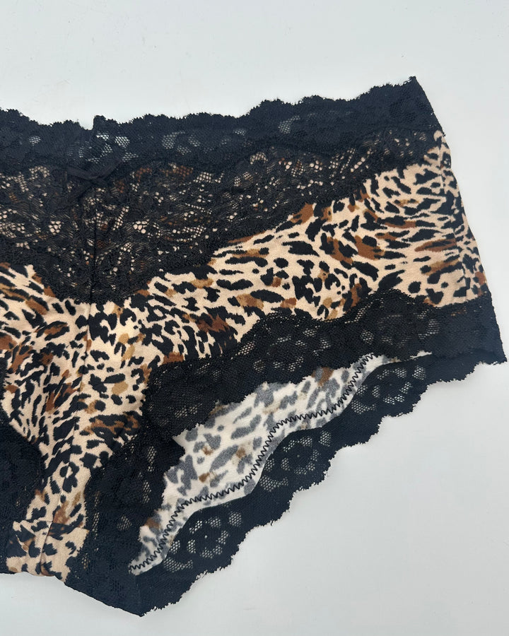 Black And Animal Print Underwear Pack - Size 6