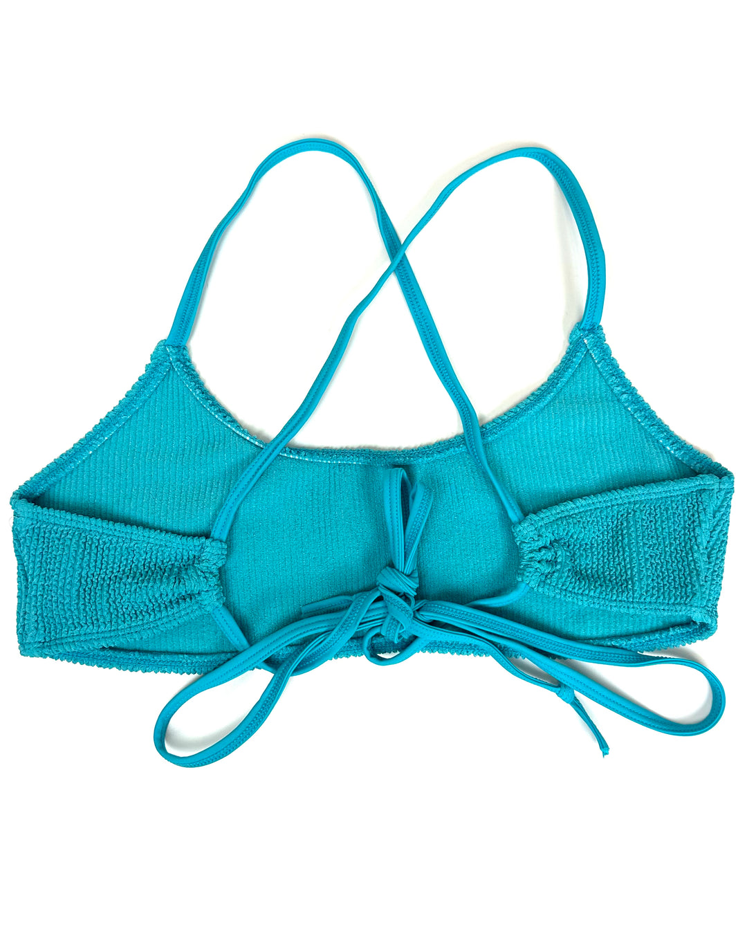 Teal Textured Bikini Top - XS - XXL