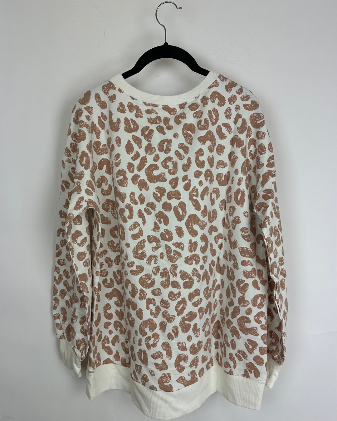 White Leopard Print Top - Size 6/8